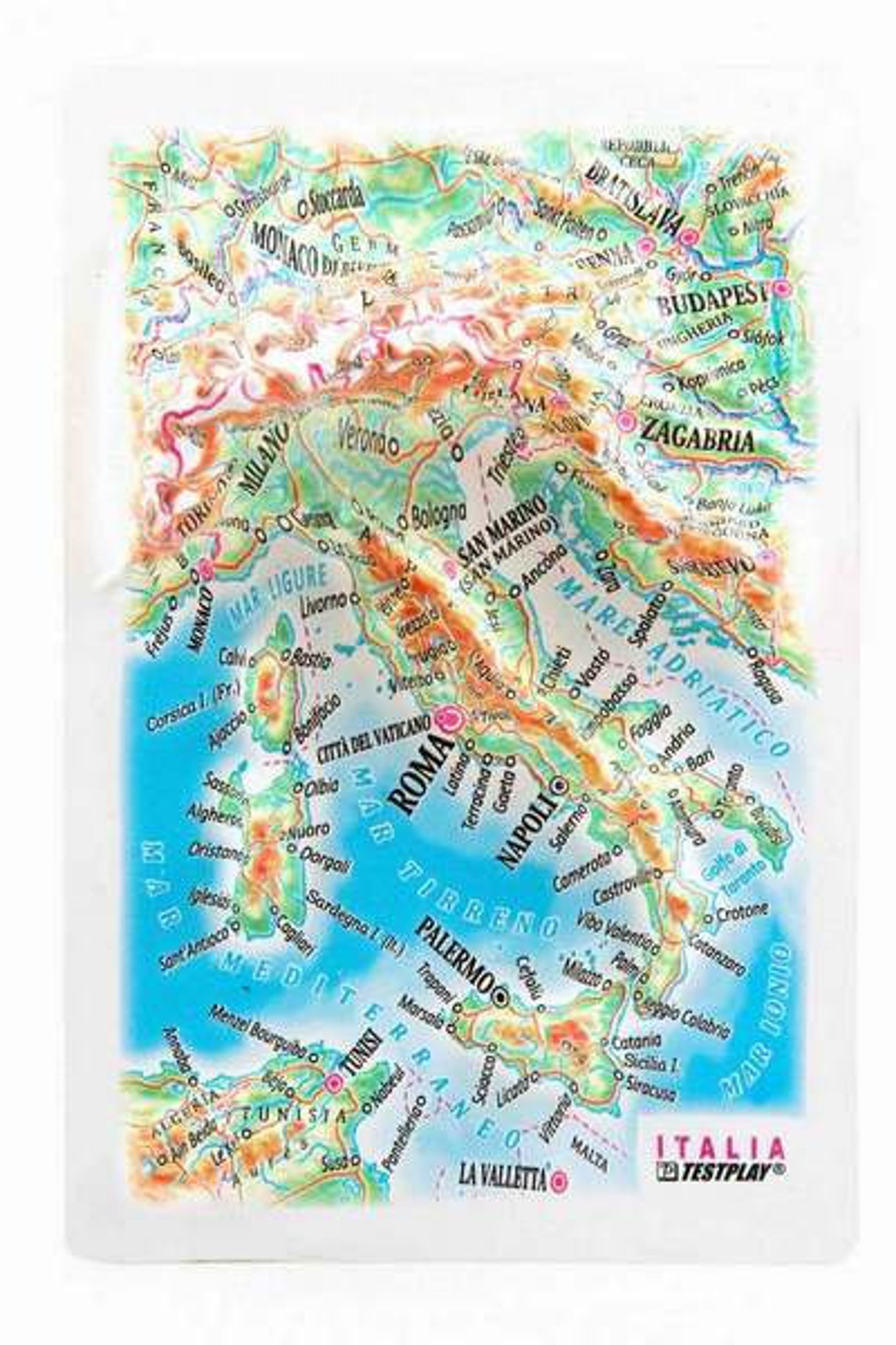 Italy Raised Relief Map, 4 X 6 - Etsy UK