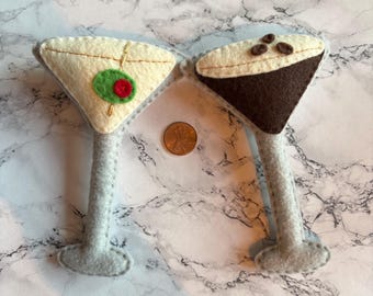 Espresso Martini and Dirty Martini Cat Toys | 2 pack (catnip scented)