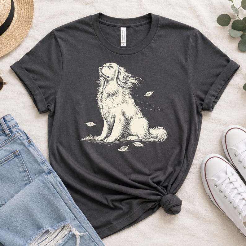 Golden Retriever Shirt, Vintage Dog Tee, Aesthetic Golden Retriever Shirt, Comfort Colors image 4
