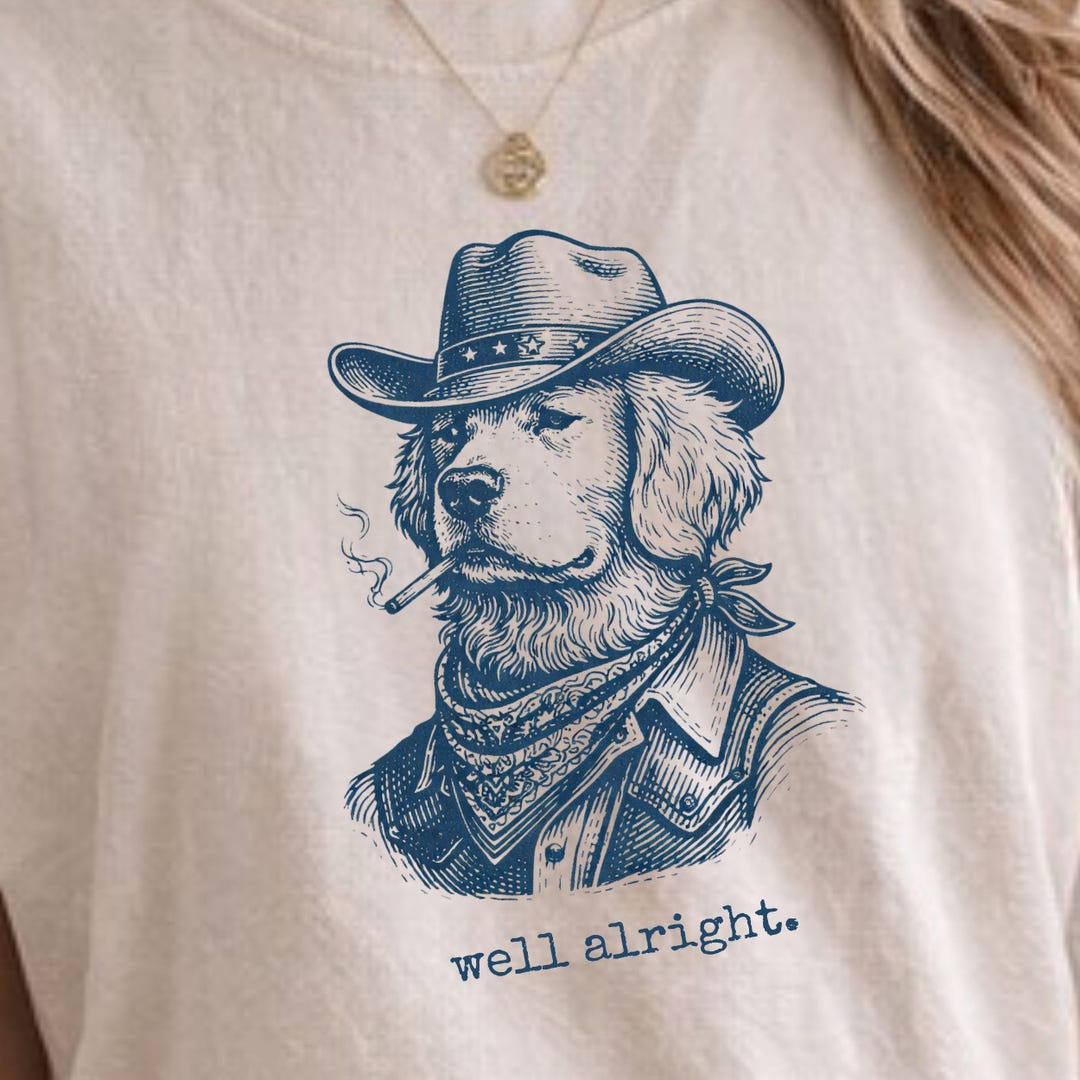 Golden Retriever Cowboy Shirt Vintage Dog Tee - Etsy