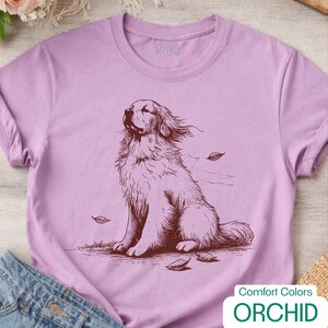 Golden Retriever Shirt, Vintage Dog Tee, Aesthetic Golden Retriever Shirt, Comfort Colors image 7