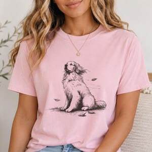 Golden Retriever Shirt, Vintage Dog Tee, Aesthetic Golden Retriever Shirt, Comfort Colors image 5