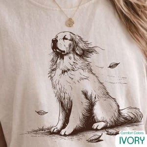 Golden Retriever Shirt, Vintage Dog Tee, Aesthetic Golden Retriever Shirt, Comfort Colors image 1