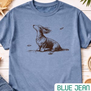 Camiseta vintage de perro salchicha, camiseta con dibujo a mano de perro salchicha, regalo para amantes de los perros de Comfort Colors® imagen 6
