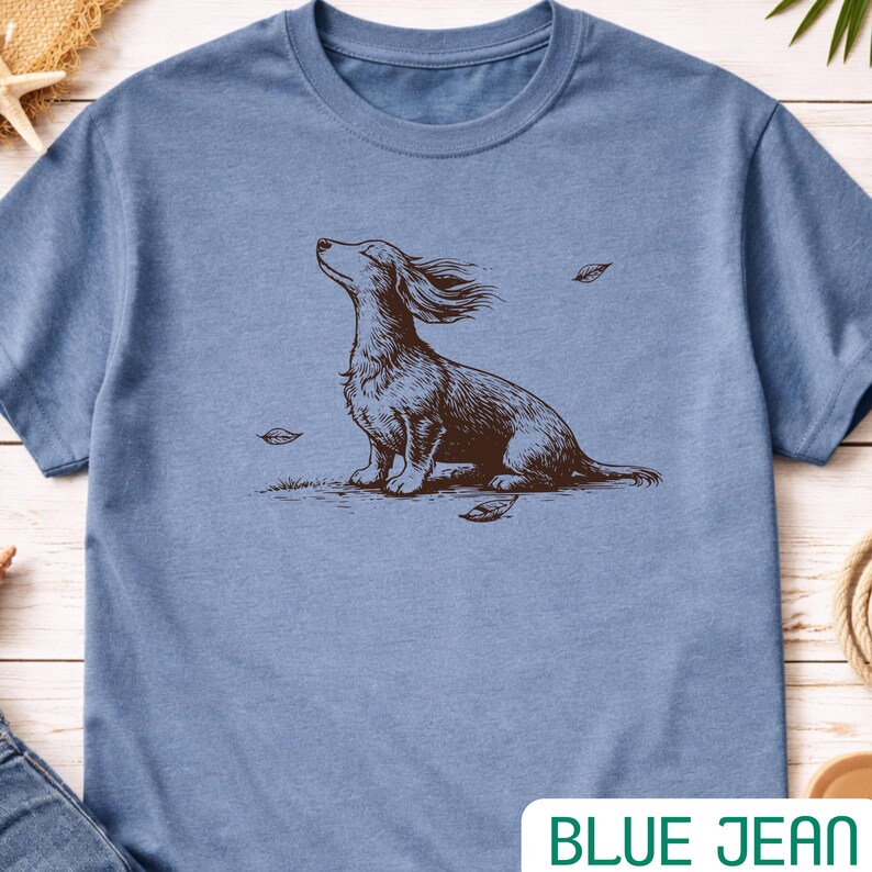 Camiseta vintage de perro salchicha, camiseta con dibujo a mano de perro salchicha, regalo para amantes de los perros de Comfort Colors® imagen 6