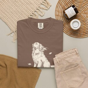 Golden Retriever Shirt, Vintage Dog Tee, Aesthetic Golden Retriever Shirt, Comfort Colors image 6