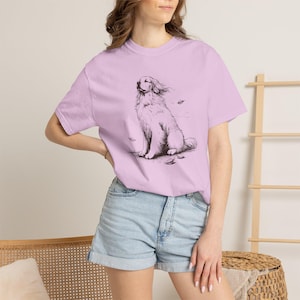 Golden Retriever Shirt, Vintage Dog Tee, Aesthetic Dog Lover Shirt, Comfort Colors image 2