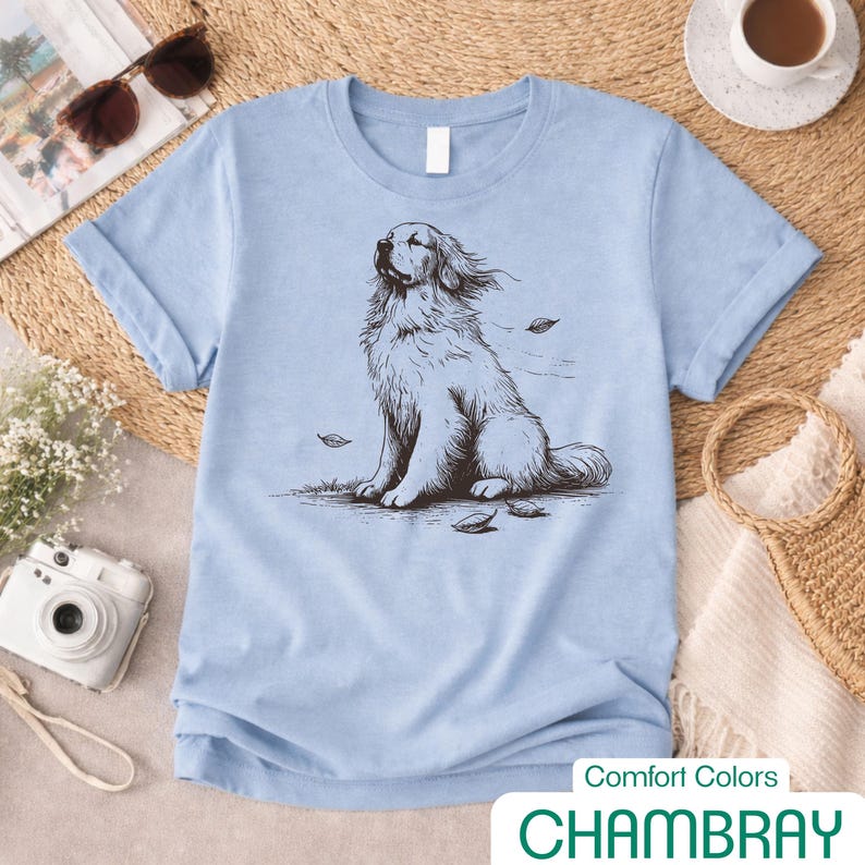 Golden Retriever Shirt, Vintage Dog Tee, Aesthetic Golden Retriever Shirt, Comfort Colors image 9