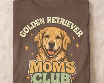 Golden Retriever Moms Club Comfort Colors T-shirt, cadeau hond moeder