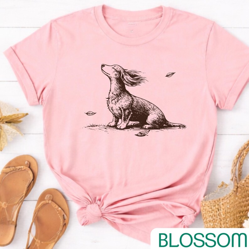 Camiseta vintage de perro salchicha, camiseta con dibujo a mano de perro salchicha, regalo para amantes de los perros de Comfort Colors® imagen 5