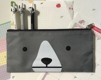 Gray Dog Pen Pouch with Dog Pens puppers puppies puppy doggos