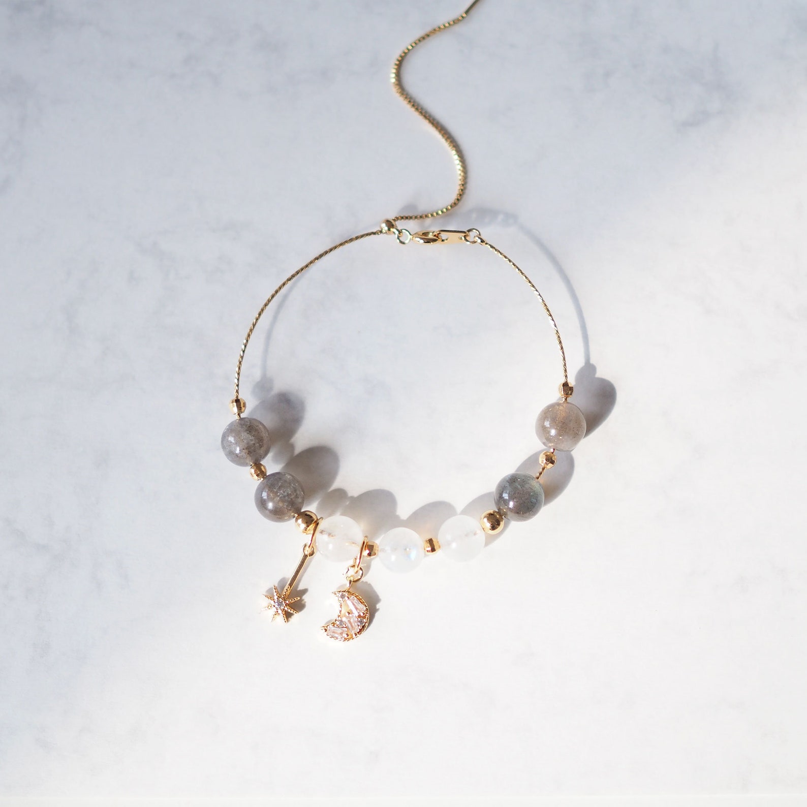 For Strength and Balance Women's Beaded Chain Bracelet Etsy