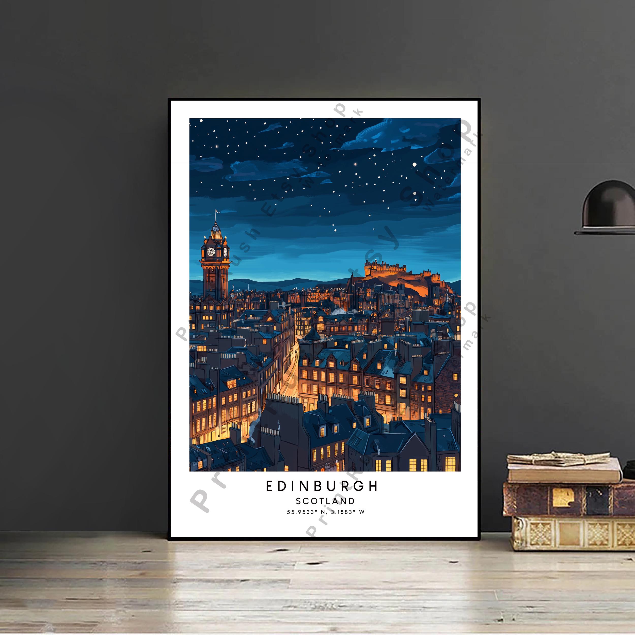 Scotland Travel Print Edinburgh Wall Art Edinburgh Poster Edinburgh ...