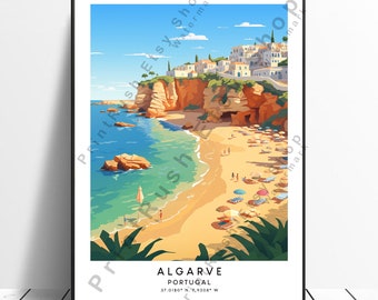 Portugal Travel Print Algarve Poster Algarve Wall Art Algarve Print Algarve Home Décor Algarve Art Algarve Portugal Algarve Gift Print