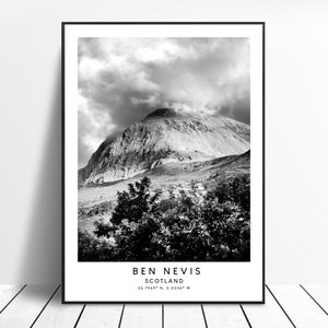 Ben Nevis Druck Ben Nevis Wandkunst Ben Nevis Plakat Minimalistisch Ben Nevis Schottland Druck Ben Nevis Geschenk Druck