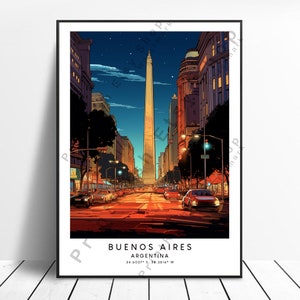 Buenos Aires Print Colourful Buenos Aires Poster Abstract Buenos Aires Wall Print Minimalist Buenos Aires Argentina Art Poster