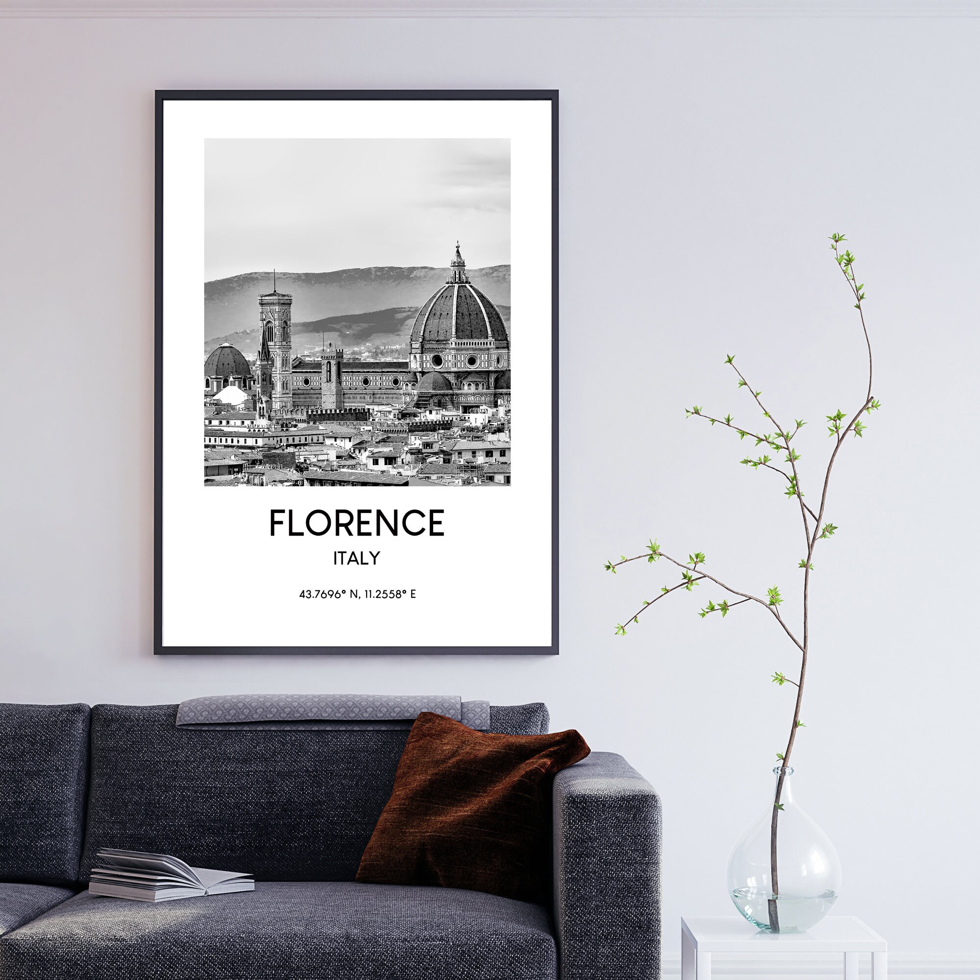 Florence Italy Wall Art Florence Home Décor Black and White Etsy UK