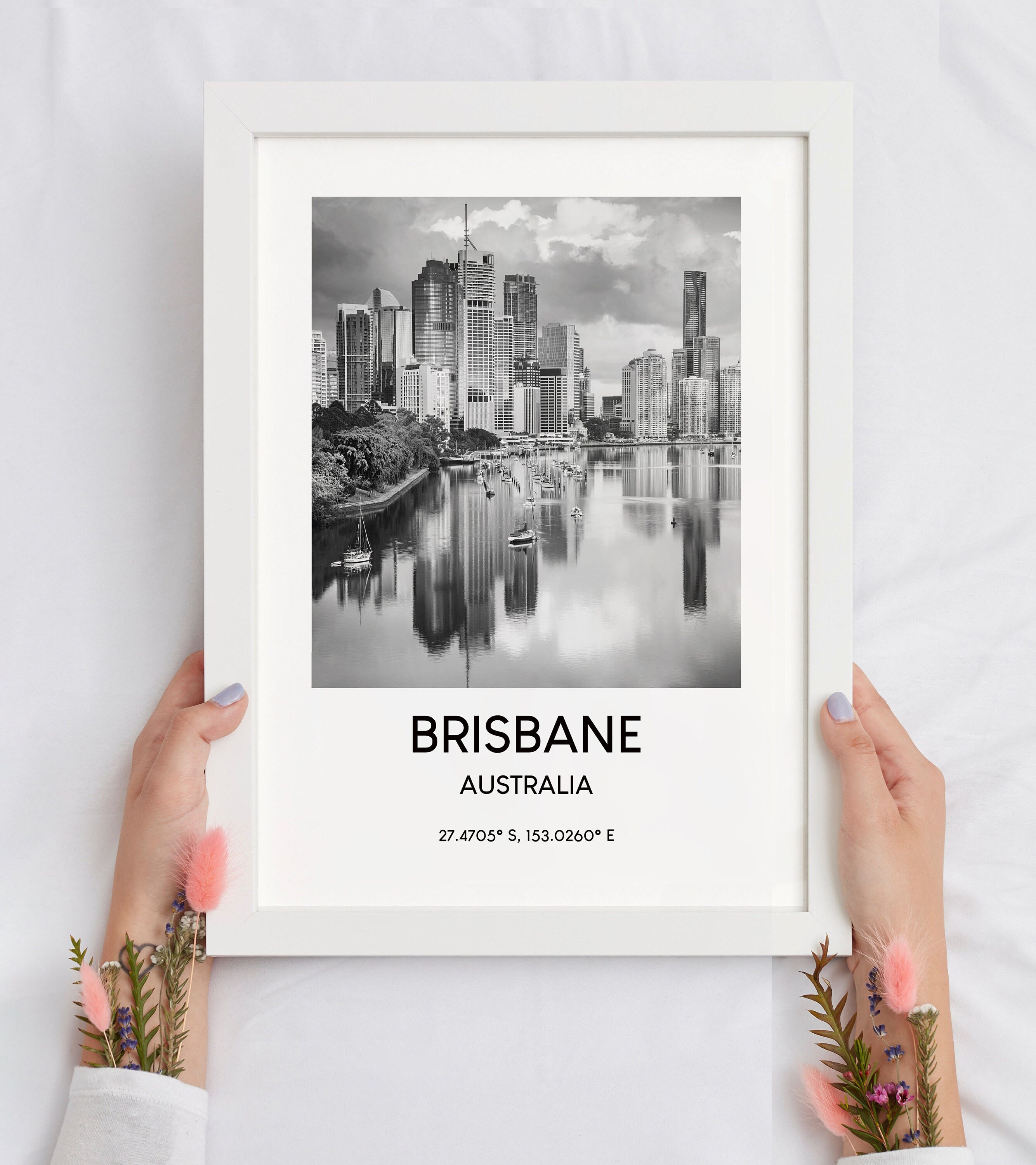 Brisbane City Print Brisbane Poster Brisbane Wall Art Brisbane Etsy UK
