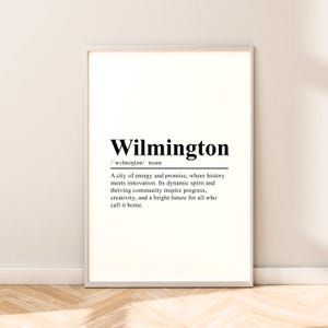 Impresión de pared de viaje de Wilmington Delaware Póster de Wilmington Impresión de Wilmington Impresión de pared minimalista de Wilmington Decoración de pared de Wilmington Arte de regalo