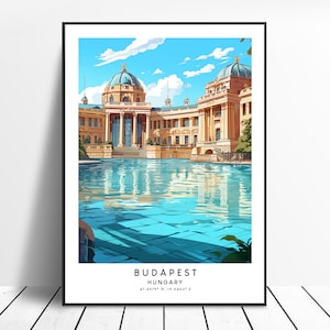 Budapest Hungary Travel Print Colourful Wall Art Budapest Poster Budapest Wall Print Budapest Illustration Budapest Print Home Décor Gift