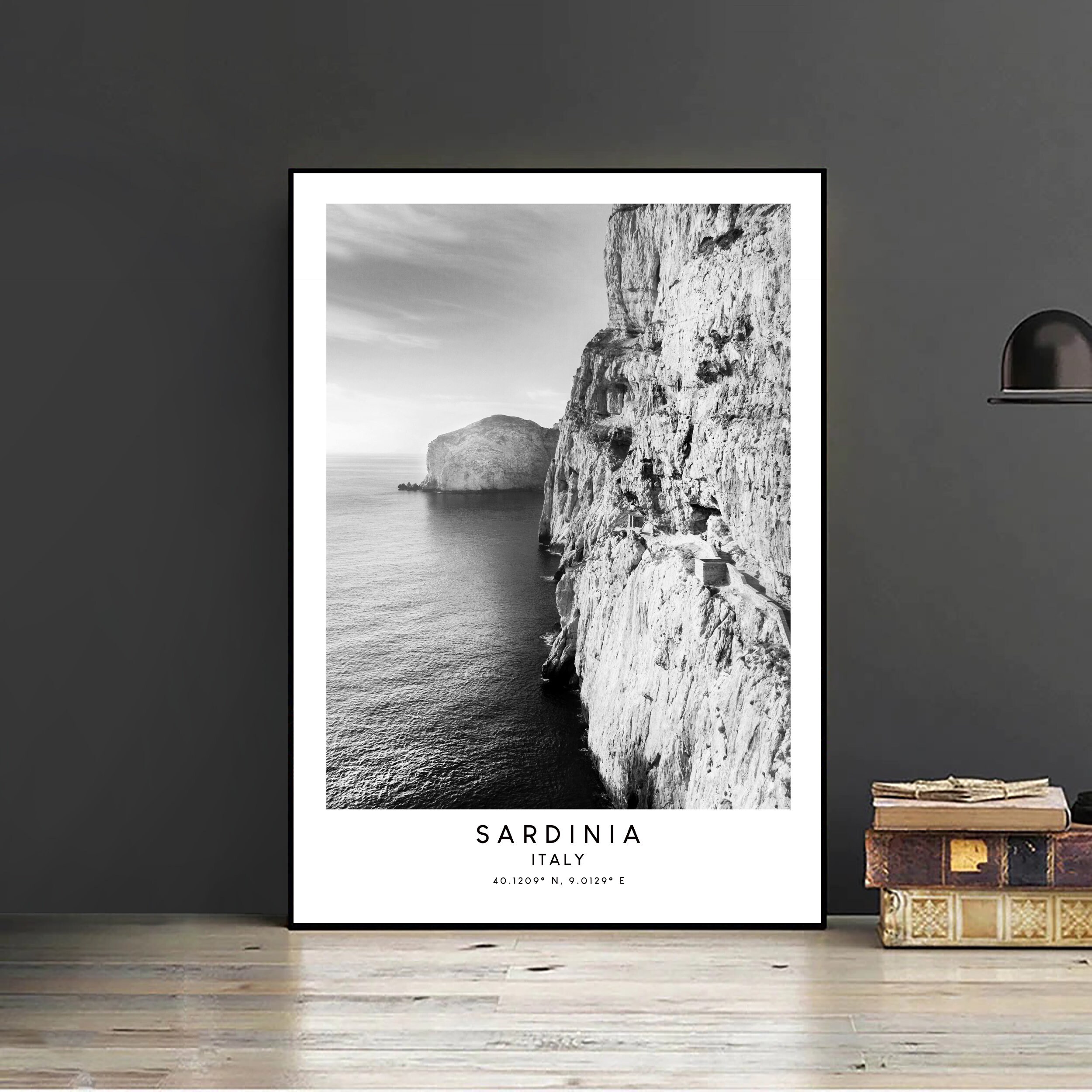 Samunshi Wandtattoo Sardinien – Schwarz, 11x20 Cm, Selbstklebend, Rückstandslos Entfernbar, Made In Germany