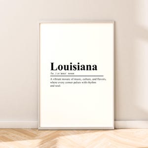 Louisiana Travel Print Louisiana Wall Art Louisiana Print Wall Hanging Louisiana Poster Minimalist Louisiana Art Louisiana Home Décor Gift