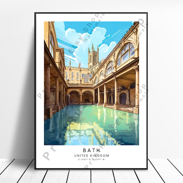 Roman Bath Wall Art Etsy