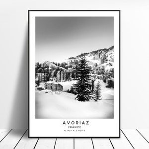 Avoriaz Travel Print Minimalist Avoriaz Wall Print Avoriaz Wall Art Avoriaz Poster Avoriaz France Print Avoriaz Gift Poster