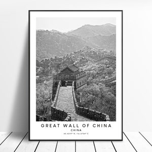 Great Wall Of China Poster Great Wall Of China Wall Art Great Wall Of China Art Décor Minimalist Great Wall Of China Print Gift Print