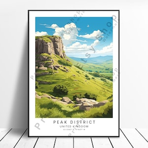 Peak Distrikt Poster Kunstdruck PEAK Décor PEAK DIRIZ WANDSKULPTUR HINTERGRUND GESCHENK