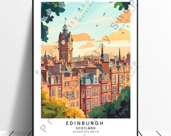 Impresión de viaje de Edimburgo Arte mural de Edimburgo Póster de Edimburgo Ilustración de Edimburgo Póster mural de Edimburgo Impresión mural de Edimburgo Arte de Edimburgo