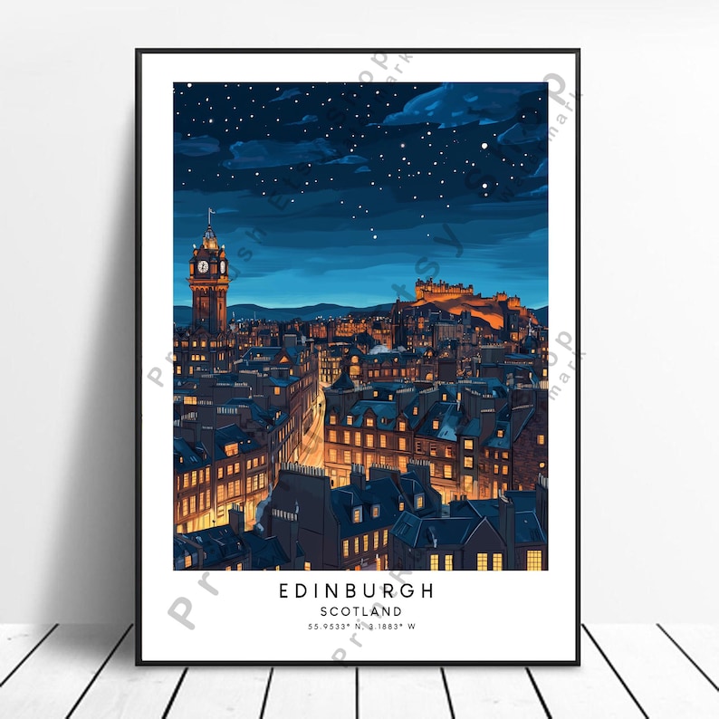 Scotland Travel Print Edinburgh Wall Art Edinburgh Poster Edinburgh ...