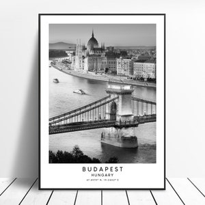 Budapeste impressão Budapeste Poster Budapeste Arte de parede Budapeste Hungria Impressão de viagem Budapeste Decoração de casa Minimalista Budapeste City Print Presente