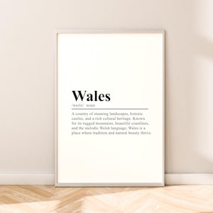 Wales Travel Print Wall Art Wales Poster Wall Hanging Wales Print Wales Art Décor Minimalist Wales Art Wales Gift Print