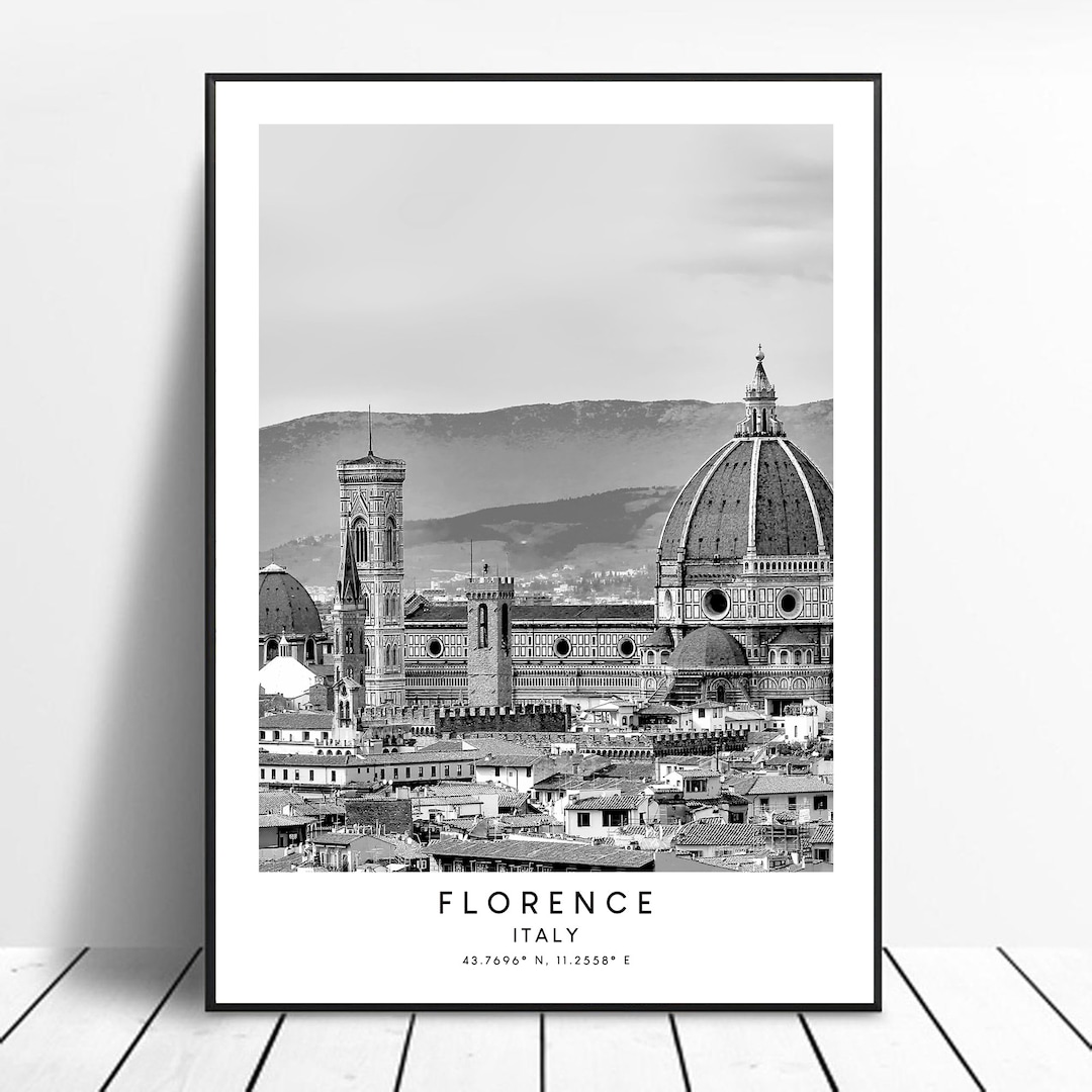 Florence Italy Wall Art Florence Home Décor Black and White Etsy