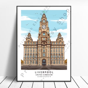 Liverpool Travel Print Liverpool Poster Liverpool Wall Art Liverpool Print Liverpool Home Décor Liverpool Art Print Liverpool Gift Print