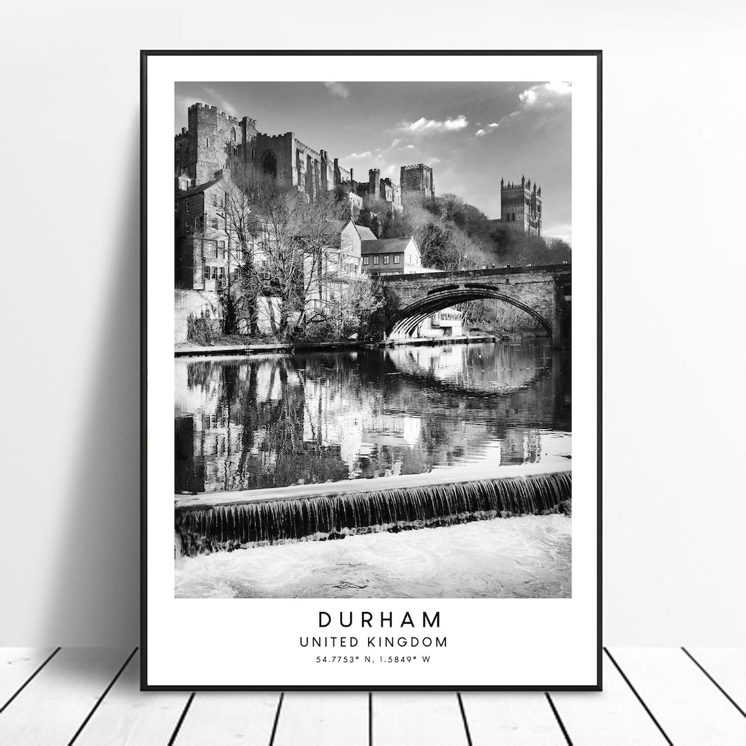 Durham Print Durham Poster Durham Wall Art Durham United Kingdom Travel