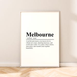 Melbourne Travel Print Wall Art Melbourne Poster Decoração de parede Melbourne Print Minimalista Melbourne Austrália Pôster de parede Melbourne Home Art