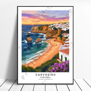 Carvoeiro Travel Print Carvoeiro Poster Carvoeiro Print Minimalist Carvoeiro Wall Art Carvoeiro Artwork Carvoeiro Portugal Home Décor Gift