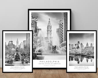 Philadelphia Print Philadelphia Poster Philadelphia Wall Art Philadelphia City Print Minimalist Philadelphia Art Print Philadelphia Gift Art