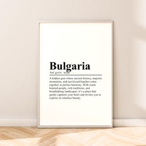 Bulgaria Travel Print Bulgaria Wall Art Bulgaria Poster Wall Hanging Bulgaria Print Bulgaria Art Décor Minimalist Bulgaria Art Bulgaria Gift