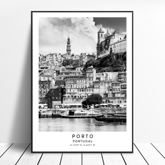 Porto Portugal Travel Print Black and White Porto Poster Porto Print Minimalist Porto Wall Art Porto Wall Print Décor Porto Gift Art