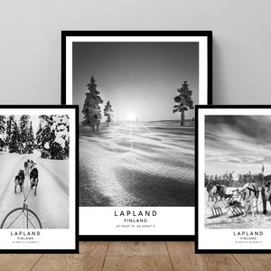 Lappland Travel Print Lappland Poster Lappland Wandkunst Lappland Finnland Druck Lappland Home Décor Lappland Kunstdruck Lappland Geschenk Druck