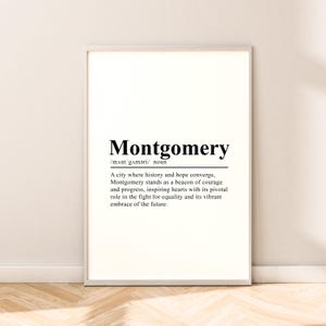 Montgomery Travel Print Wandkunst Montgomery Poster Montgomery Print Minimalistischer Montgomery Wanddruck Montgomery Alabama Wanddekor Geschenk Kunst