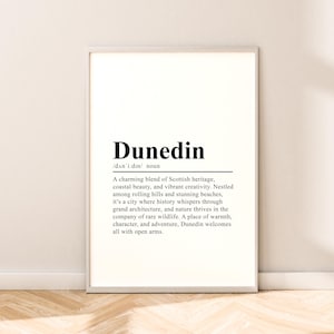 Dunedin Travel Print Dunedin Wall Art Dunedin Poster Dunedin Print Minimalist Dunedin Wall Print Dunedin New Zealand Wall Décor Gift Art