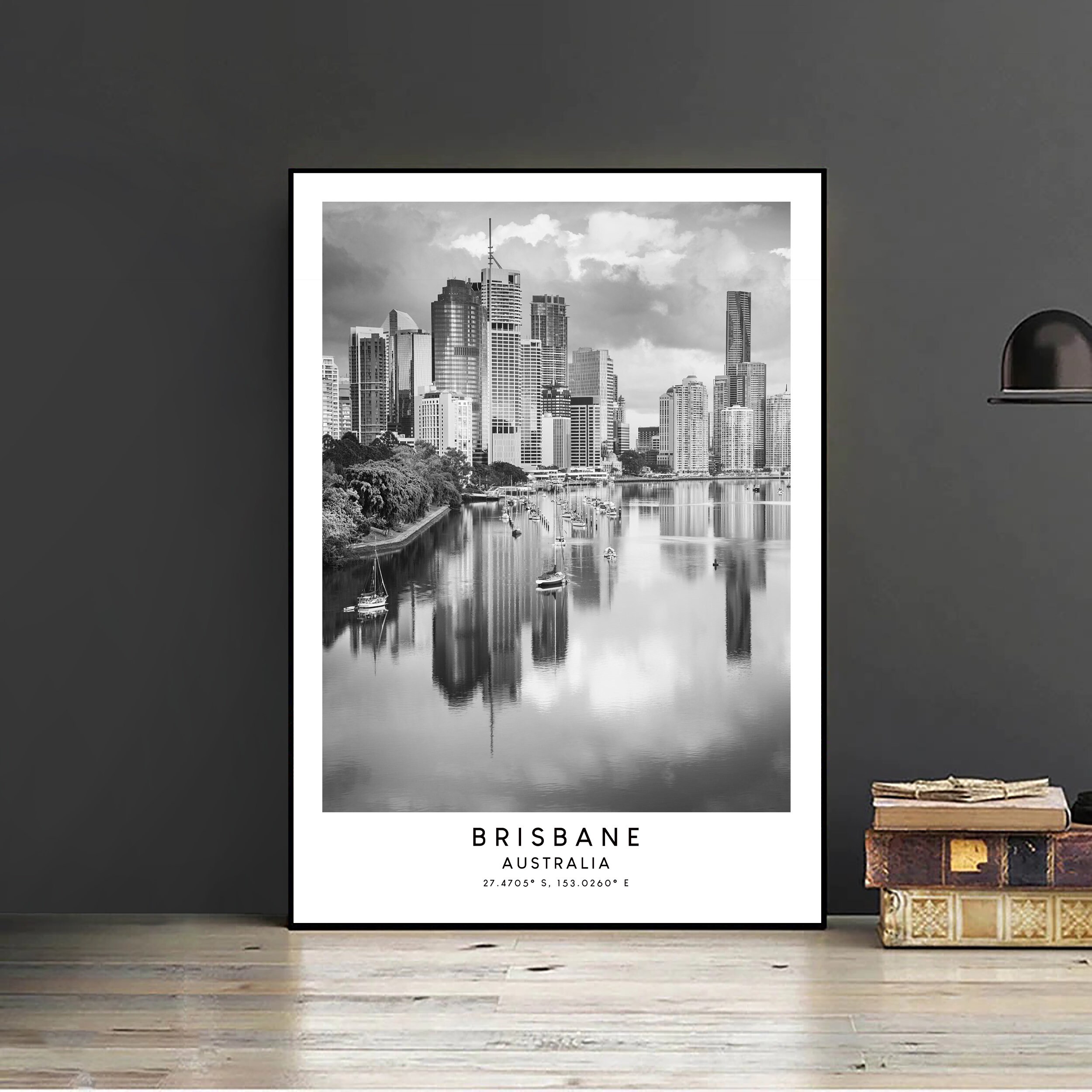 Brisbane City Print Brisbane Poster Brisbane Wall Art Brisbane Etsy UK