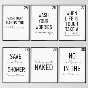 Stampe per il bagno, decorazioni murali minimaliste, poster tipografici immagine 6