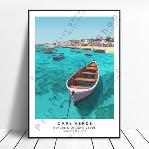 Cape Verde Reiseposter Bunte Kap Verde Print Wandkunst Minimalistische Cabo Verde Poster Home Décor Kap Verde Illustration Geschenk Kunst Decor