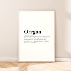Oregon State Print Oregon Wall Art Oregon Travel Print Wall Hanging Oregon Poster Minimalist Oregon Wall Print Oregon Art Décor Oregon Gift