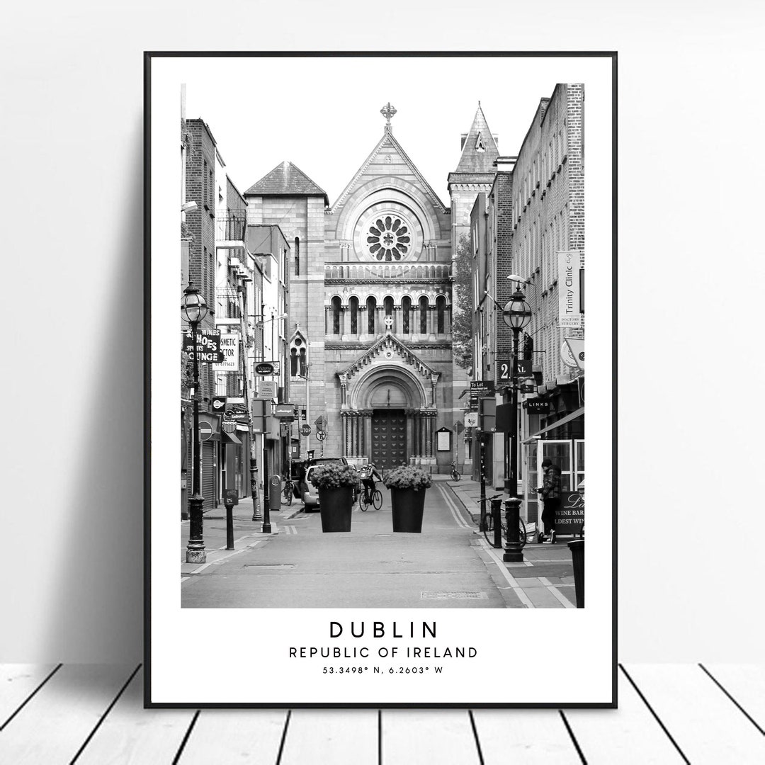 Dublin Travel Print Republic of Ireland Print Dublin Wall Print